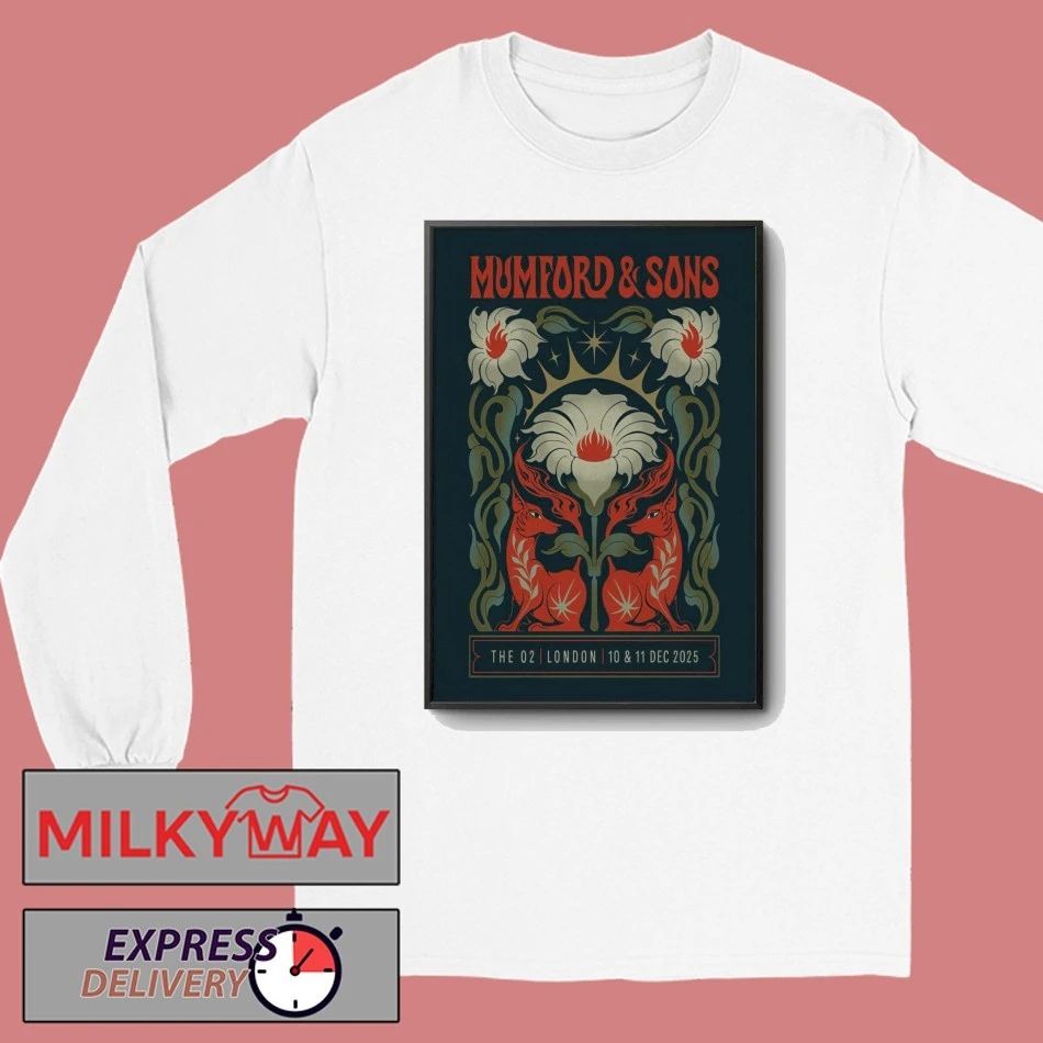 Mumford And Sons 12 10-12 11 2025 London UK Poster shirt