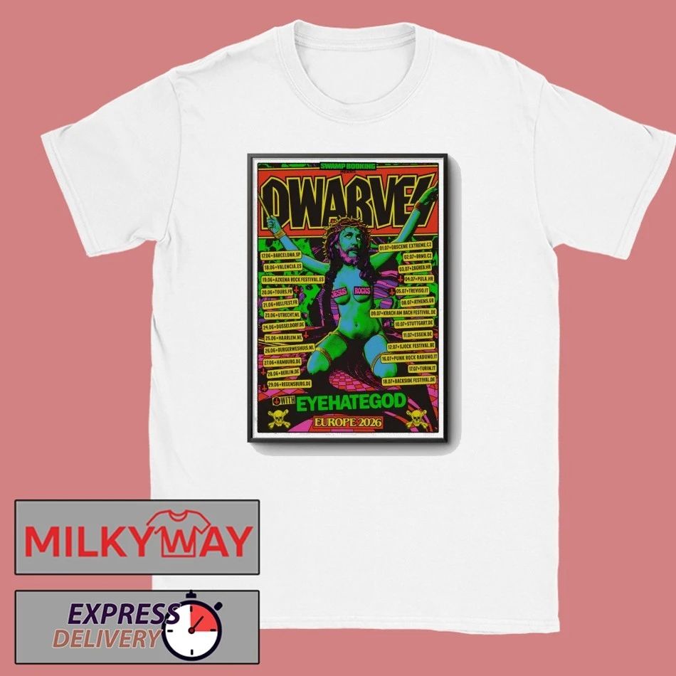 The Dwarves EU 2026 Tour Poster shirt