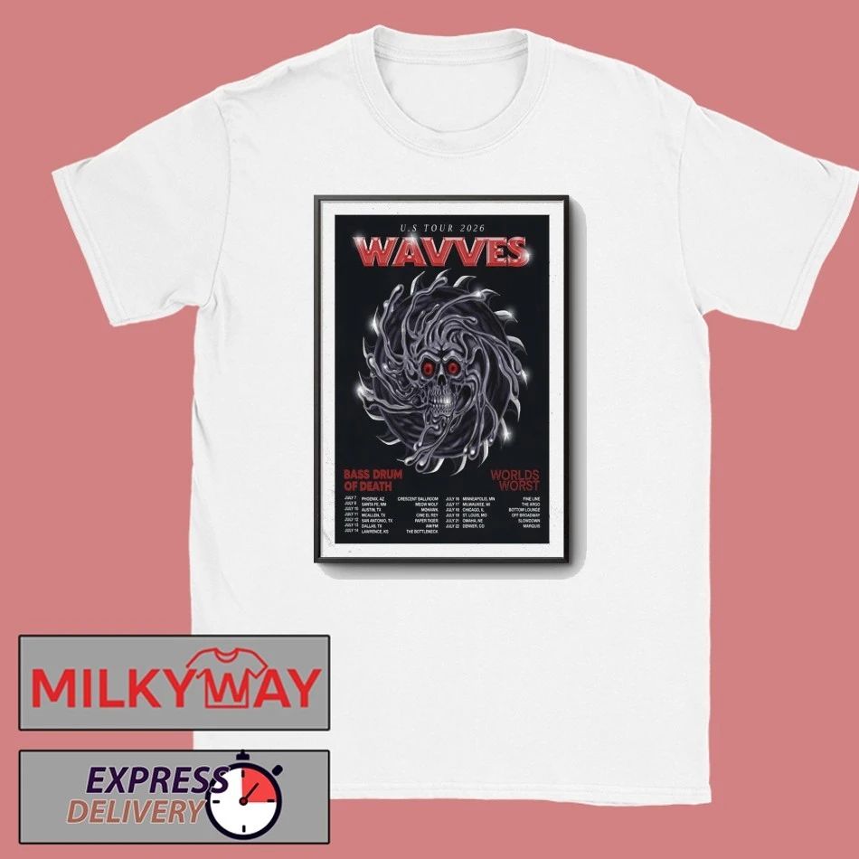 Poster Wavves USA Tour 2026 shirt