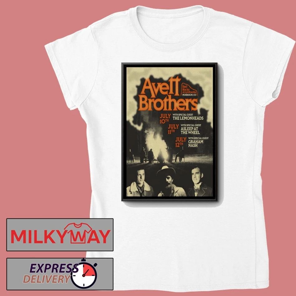 The Avett Brothers Jul 10-12 2026 Red Rocks In Morrison CO Poster shirt