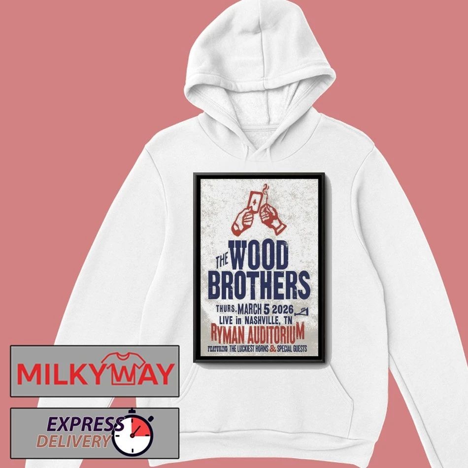 The Wood Brothers Fall Tour 2026 Ryman Auditorium Nashville Poster shirt
