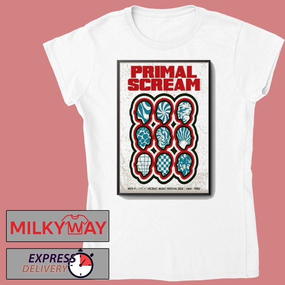 Primal Scream Nov 9 2025 Veltrac Music Fest in Lima Peru Poster shirt