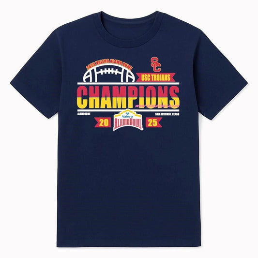 USC Trojans Football 2025 Valero Alamo Bowl Champions Locker Room Shirt