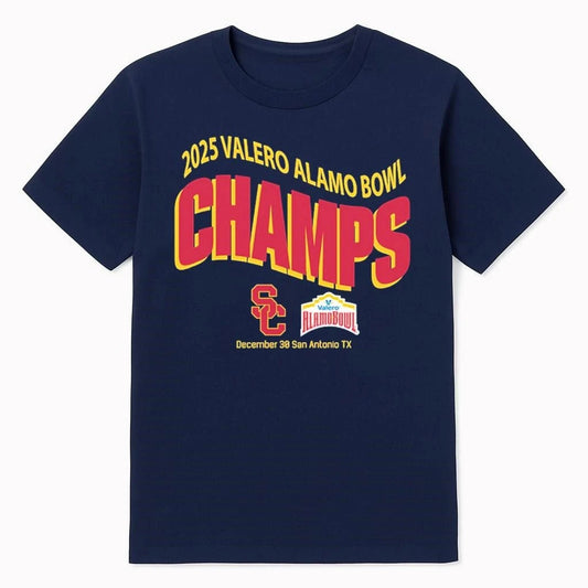 USC Trojans football 2025 Valero Alamo Bowl Champions On December 30 In San Antonio TX Shirt