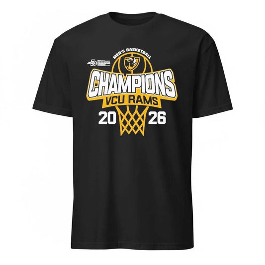 VCU Rams 84 Unisex 2026 A-10 Men’s Basketball Tournament Champions Shirt