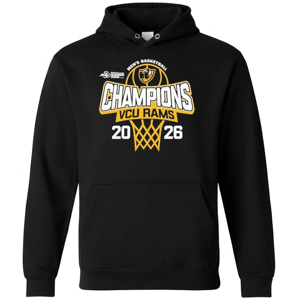 VCU Rams 84 Unisex 2026 A-10 Men’s Basketball Tournament Champions Shirt