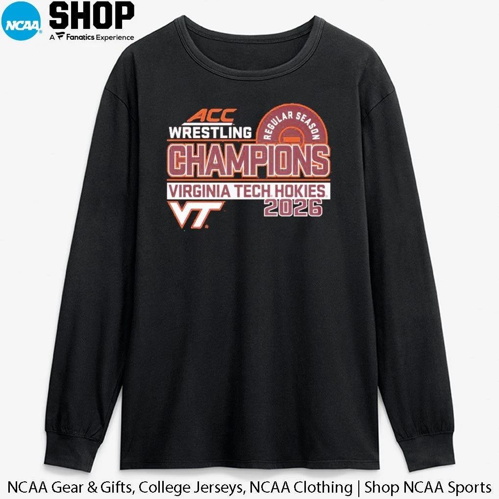 Virginia Tech Hokies 2026 ACC Wrestling Regular Season Champions T-Shirt
