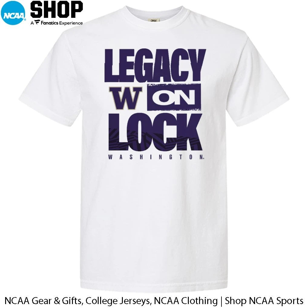 Washington Huskies 2026 Legacy On Lock On-Court March Madness T-Shirt