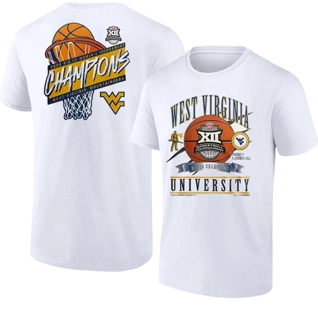 West Virginia Mountaineers Big 12 Women’s Basketball Tournament Champions 2026 T-Shirt