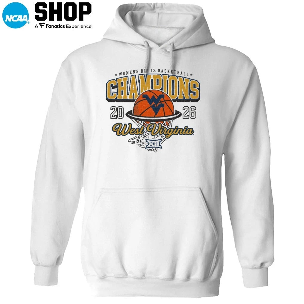 West Virginia Mountaineers Women’s Big 12 Basketball Champions 2026 T-Shirt